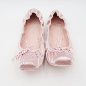 RARE NIB Hello Kitty Bernice Pink Satin Ballet Pointe Style Flat Size 9